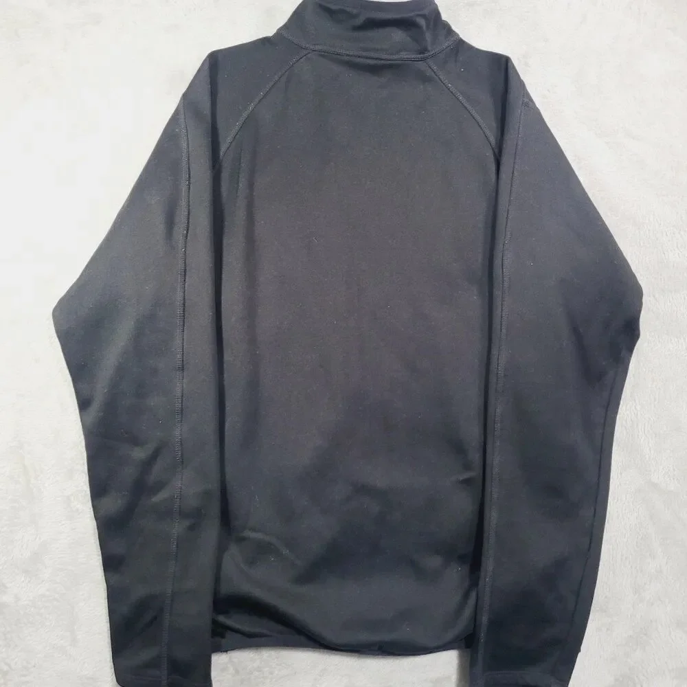 The North Face Softshell Jacket Mens Medium Black Full Zip Chest Pocket Hiking